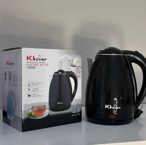 Bouloire kitchef 1.8L 1500watt disponible f couleur gris noir rose