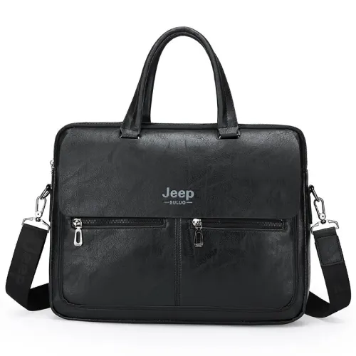 Cartable Jeep Classique en Cuir Fendu