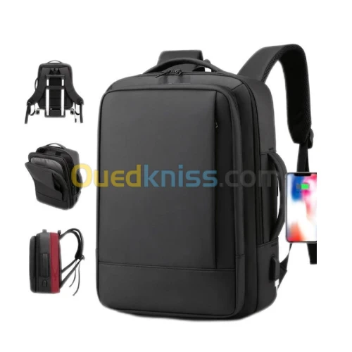 Sac A Dos Cartable Extensible Imperméable Anti-Rayures - حقيبة قابلة للتوسع مضادة للخبش