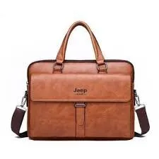 Cartable Jeep Classique en Cuir Fendu