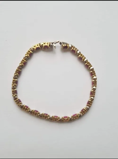 Bracelet en or et diamants et rubis