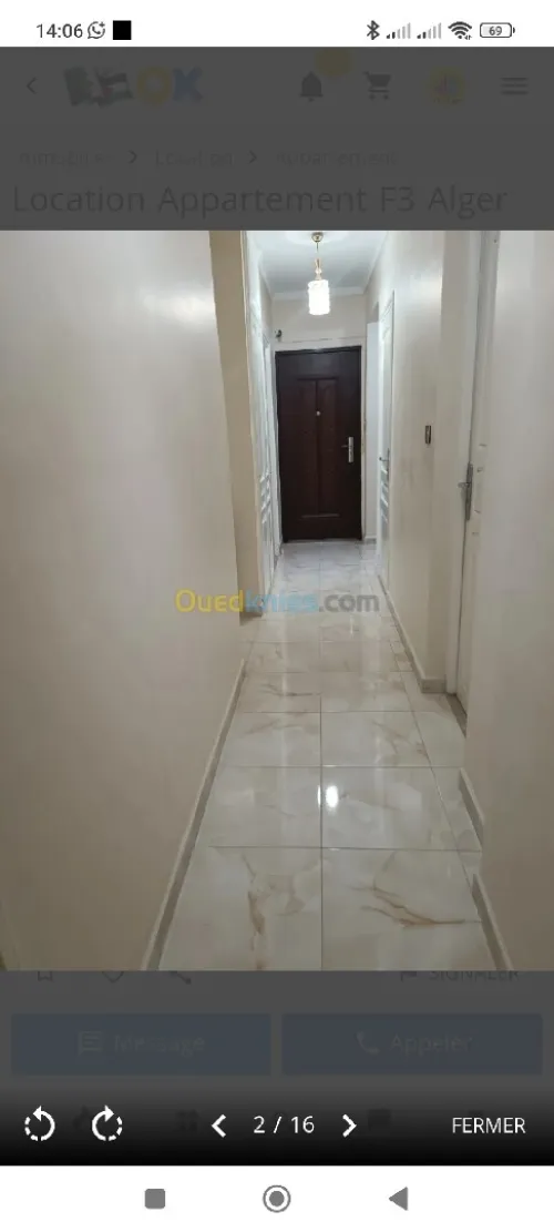 Location Appartement F3 Alger Kouba