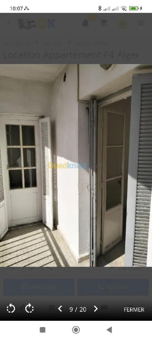 Location Appartement F4 Alger Kouba