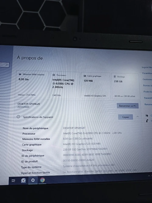Lenovo thinkpad L490 i5-6th 8/256