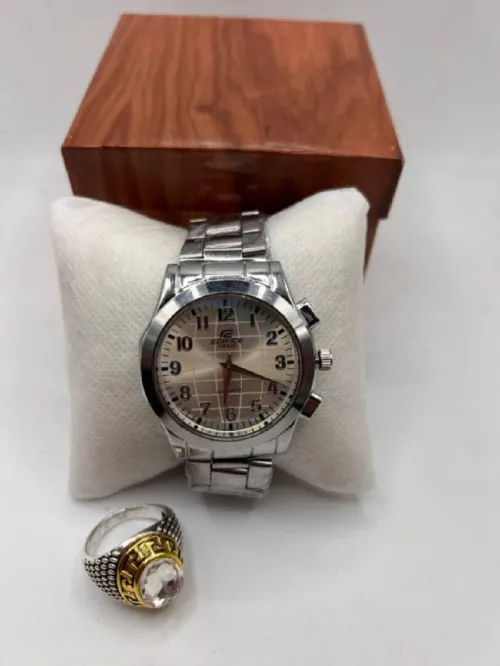 Montre homme de lux coffret plus une bague