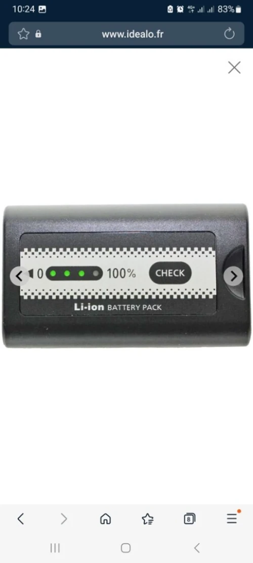 batterie panasonic ag-vbr59 de 7,28 v et 5900 mah pour caméscope