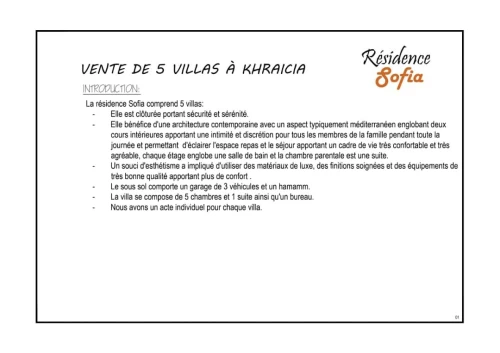 Vente Villa Alger Khraissia