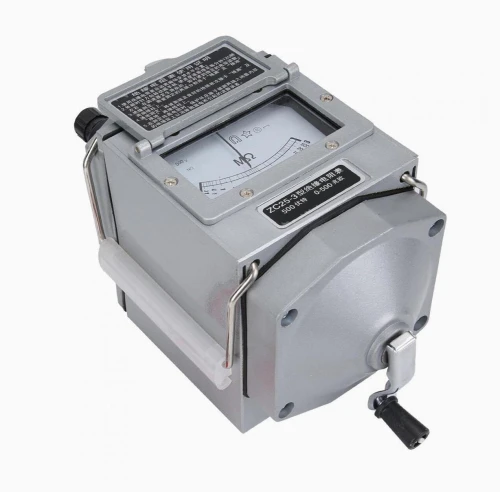 Mégohmmètre ZC25-3 Testeur de résistance d'isolation à manivelle Mégohmmètre 500 V (ZC25-3 500 V)