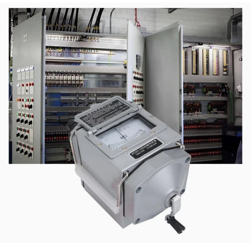 Mégohmmètre ZC25-3 Testeur de résistance d'isolation à manivelle Mégohmmètre 500 V (ZC25-3 500 V)