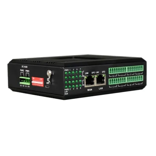 Industrial DIN-rail DRY CONTACT to IP-Ethernet converter