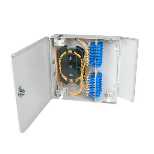 Boite Metallique murale fibre 12/24 ports  INTERIEUR, sans adaptateur.
