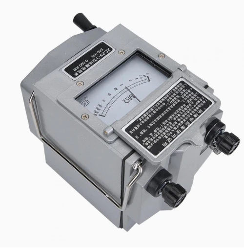 Mégohmmètre ZC25-3 Testeur de résistance d'isolation à manivelle Mégohmmètre 500 V (ZC25-3 500 V)