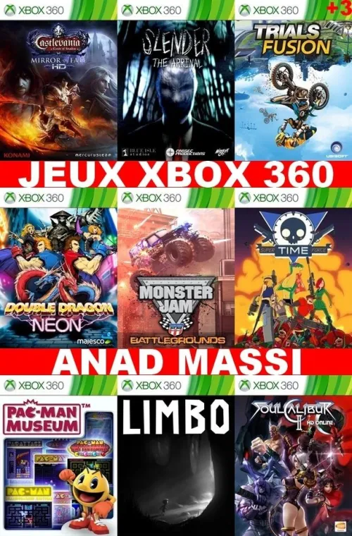 INSTALLATION JEUX XBOX 360 (PRIX CHOC FA DESCRIPTION) -