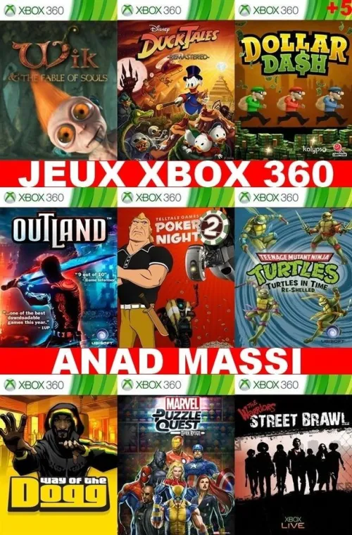 INSTALLATION JEUX XBOX 360 (PRIX CHOC FA DESCRIPTION) -