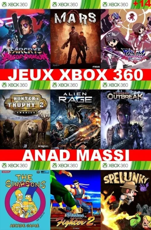 INSTALLATION JEUX XBOX 360 (PRIX CHOC FA DESCRIPTION) **
