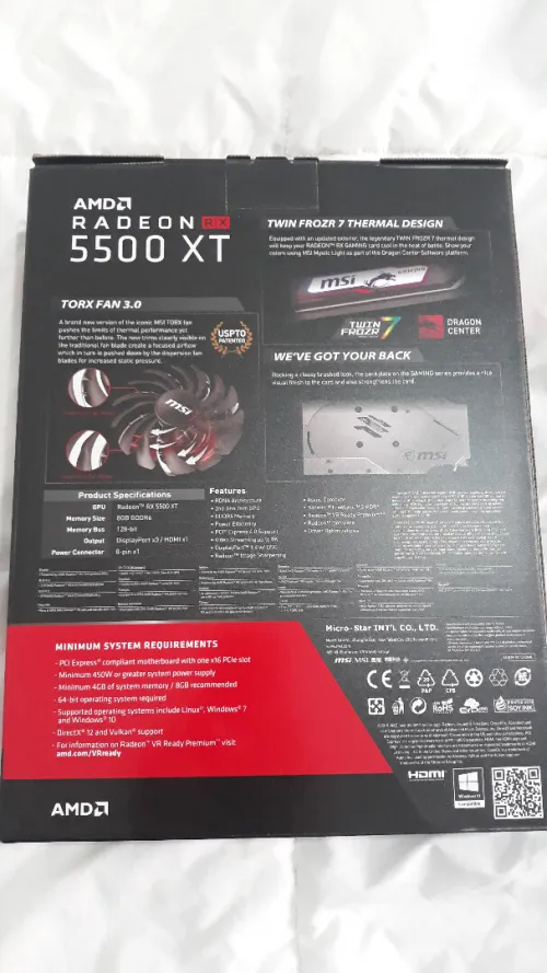 MSI AMD Radeon RX 5500 XT 8 Go