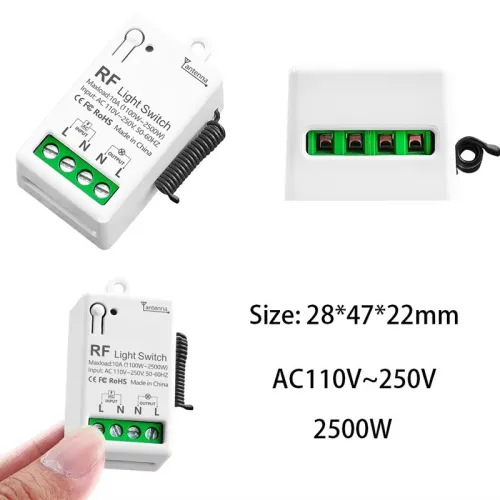 Interrupteur télécommande sans fil 220v 1000m