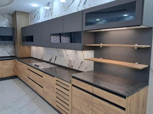Fabrication de cuisine équipée moderne sur mesure très bonne qualité 
