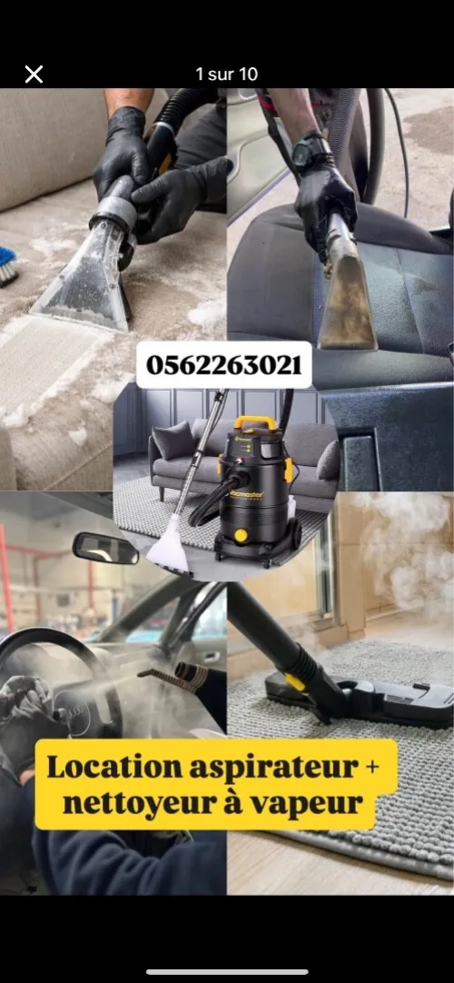 Location nettoyeur vapeur + aspirateur puissant