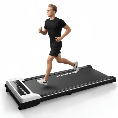 Tapis de course AIRHOT, 2,5 CV avec télécommande et écran LED (NOIR / blanc))