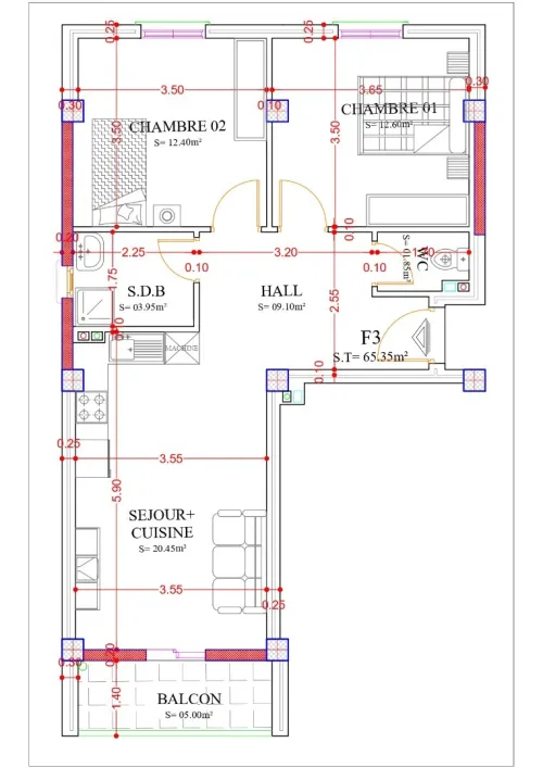Vente Appartement F3 Boumerdès Dellys