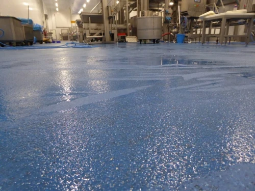 Revêtement du sol industriel en résine époxy et polyuréthane 