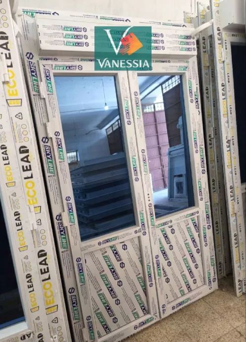  Porte balcon avec rideau en pvc 