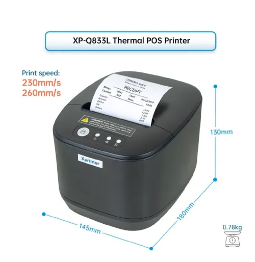 IMPRIMANTE DE CAISSE XPRINTER GEST LINE 833 USB. LAN