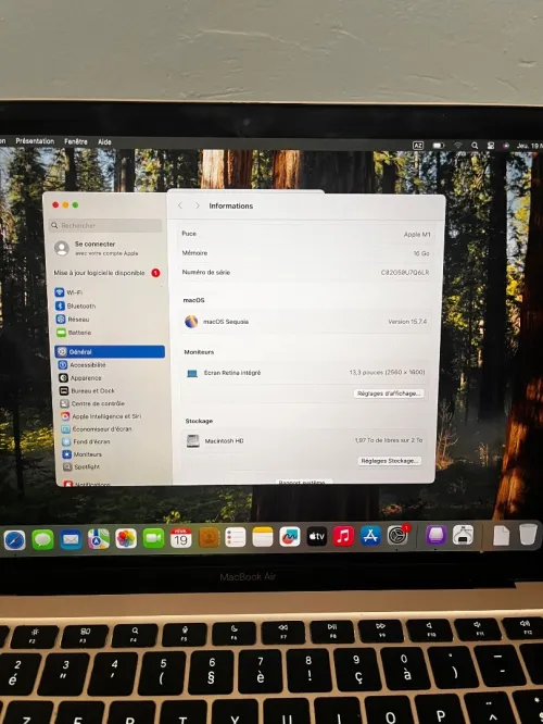 MacBook air m1 16ram 2tr ssd