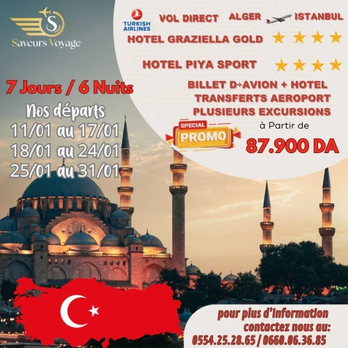 VOYAGE ORGANISE ISTANBUL PROMO JANVIER