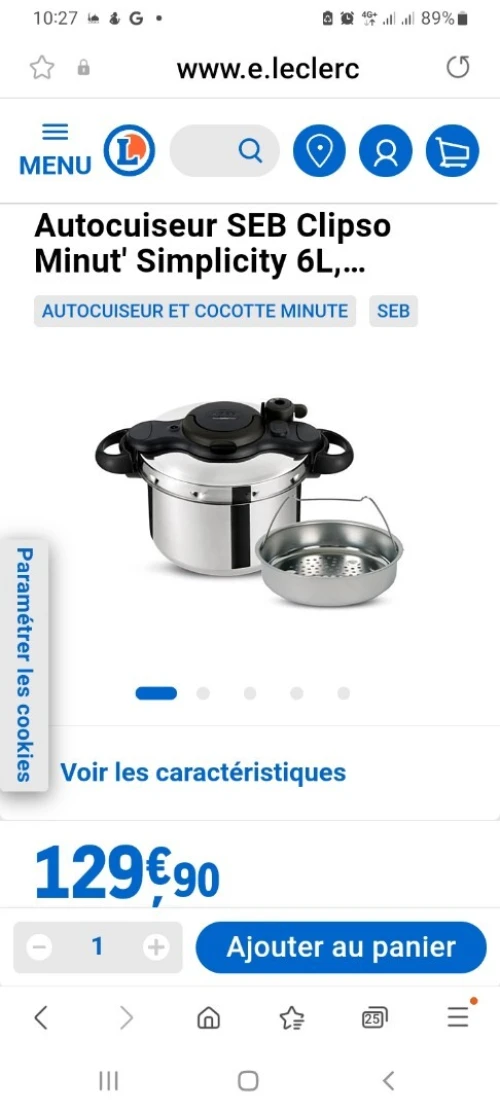 Cocotte minute seb 6l