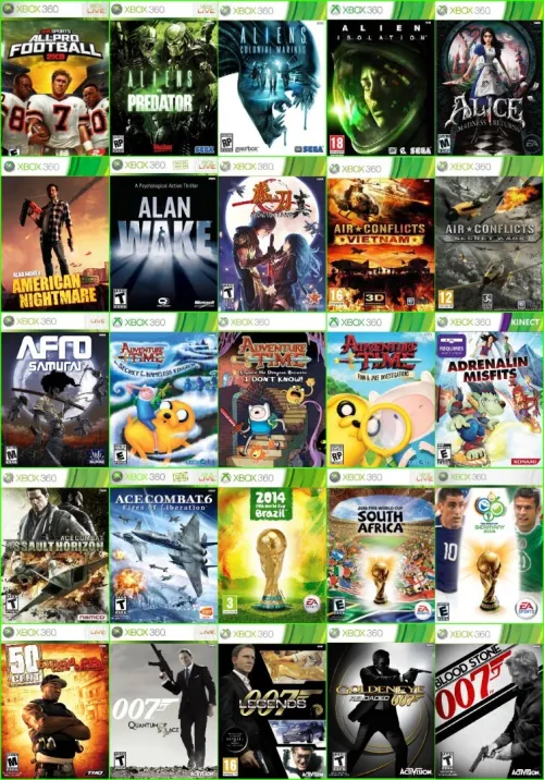 INSTALLER PACK 20/50/80/150/300 JEUX TOP SUR Disque Dur XBOX360 PRIX CHOC 