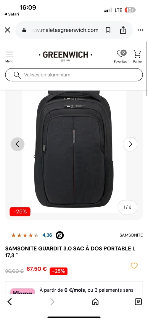 Sac à dos samsonite original