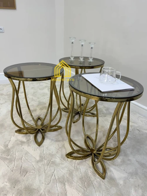 Table basse en inox