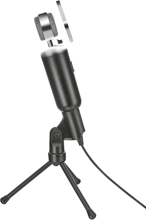 Trust 21672 Madell Microphone Stand for PC and Laptop with 3.5 mm Plug Black, 21.0 cm 6.0 cm 7.0