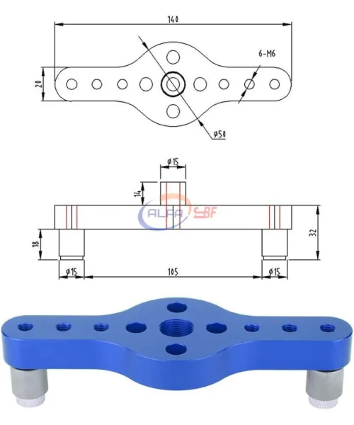 LOCALISATEUR DE TROU CENTRAL REGLABLE X600-2 ALFA-SBF