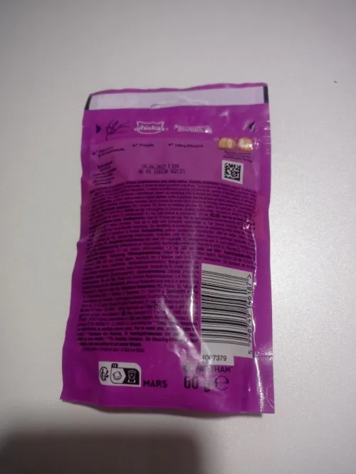 Nourriture chat whiskas 60g poulet et fromage