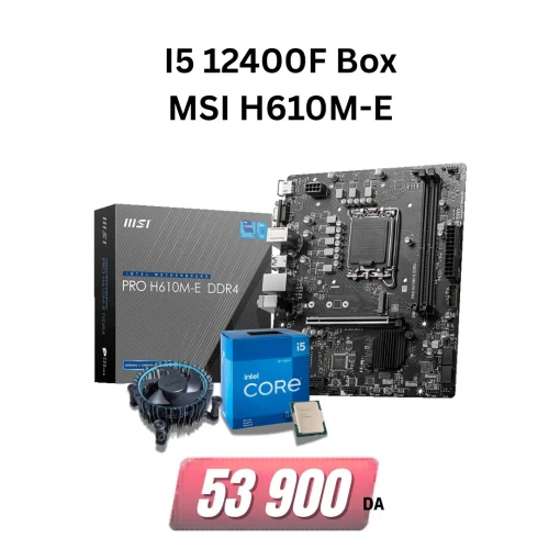 Bundle Intel I5 12400F BOX - Msi pro H610M-E DDR4