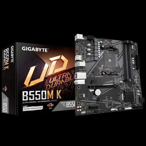 Gigabyte B550M-K - PCIe Gen 4.0 - 2x M.2 Nvme - 4X SLOTS DDR4