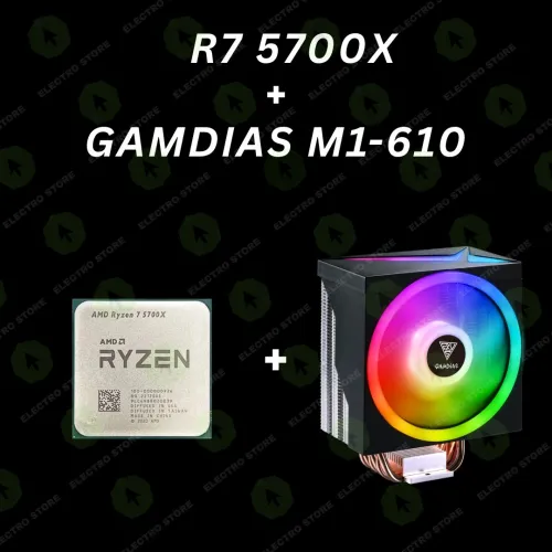 AMD Ryzen 7 5700X + Gamdias M1-610 ARGB (6 Heat pipes /120MM FAN)