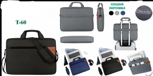 SACOCHE POUR LAPTOP 15.6 OKADE 3 MODELES DISPONIBLES AVEC COULEURS