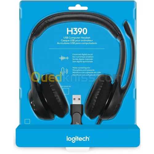 Casque Logitech H390 USB filaire avec micro antibruit