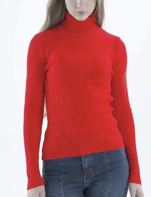 Pull col roulé  en maille de laine pour femmes et ado Turkey