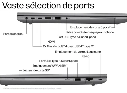 HP ZBOOK POWER 16 G11 - ULTRA 7 155H -32GO DDR5 1TO SSD - 16" FHD - RTX 500 ADA QUADRO 4GB -WIN 11