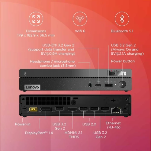 ThinkCentre Neo 50q Gen 4 i5 13420h 16G RAM DRR4 256G SSD