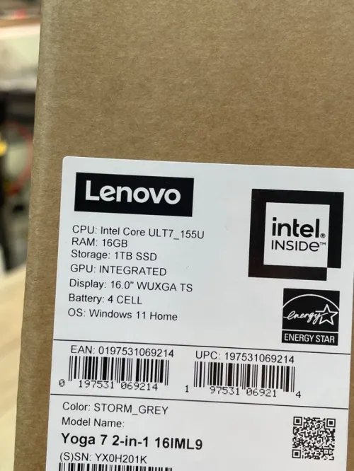 LENOVO YOGA 7 2in1 ULTRA7 155U 16LPDDR5x-1TBSSD 16 OLED