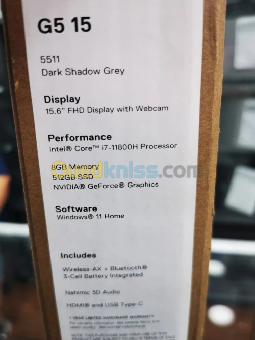 DELL G15 I7 11800H 8G 512G RTX3050 TI 