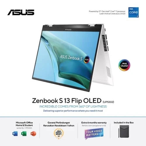 Asus FLIP S13 i5 12450H 16G RAM DRR4 512G SSD NVME 
