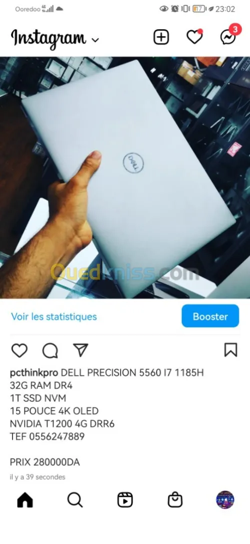 DELL PRECISION 5560 I7 11850H 32G 1T NVIDIA QUADRO T1200 4K OLED