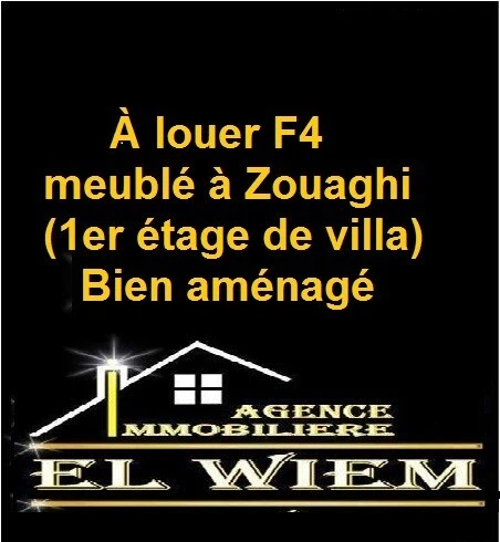 Location Appartement Niveau de villa F4 Constantine Constantine